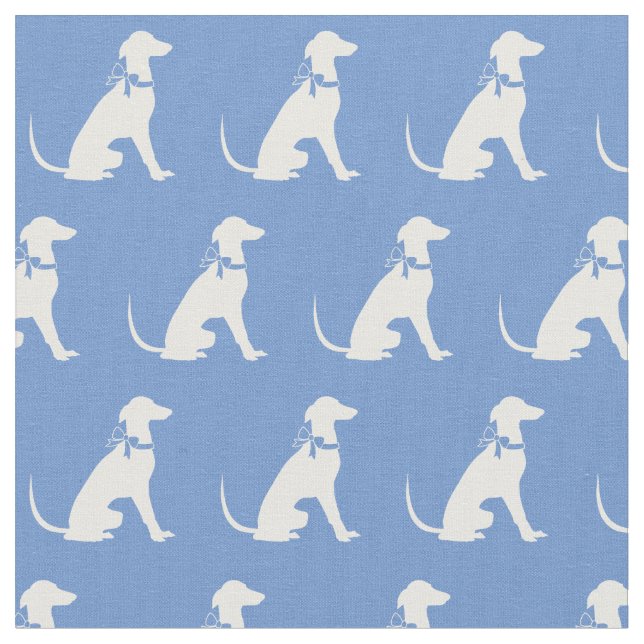Greyhound Hund Silhouette Pet Light Blue Tyg (Närbild)