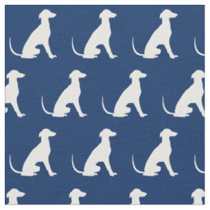 Greyhound Hund Silhouette Pet Navy Blue Tyg