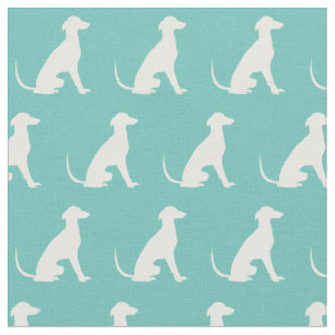Greyhound Hund Silhouette Pet Teal Tyg