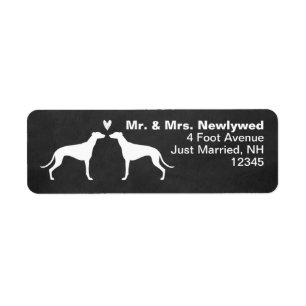 Greyhound Hund Silhouettes par Returadress Etikett