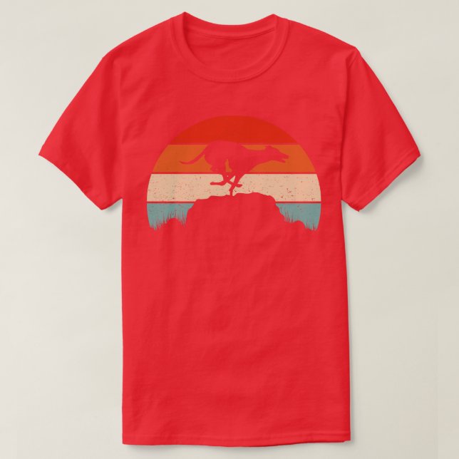 Greyhound Hund Sunset T Shirt (Design framsida)