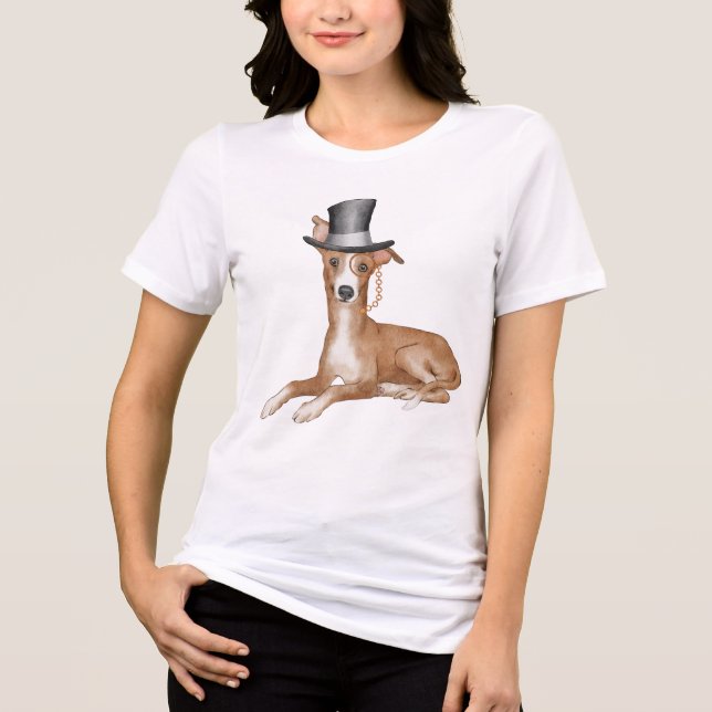Greyhound Hund T Shirt (Framsida)