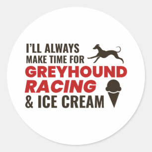 Greyhound Hund Tävla Pet Tävling Animal Racer Runt Klistermärke
