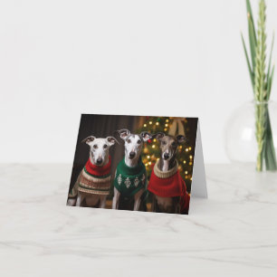 Greyhound Hundar julkort Kort