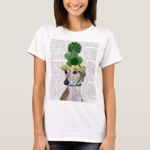 Greyhound i Grönt Knitting Hat 2 T-shirt
