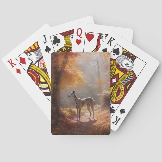 Greyhound i Höst löv Fall Inspire Casinokort (Baksidan)