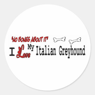 Greyhound (I Kärlek) Runt Klistermärke