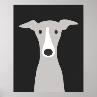 Greyhound italiensk Greyhound Cute Whifragmentemen Poster