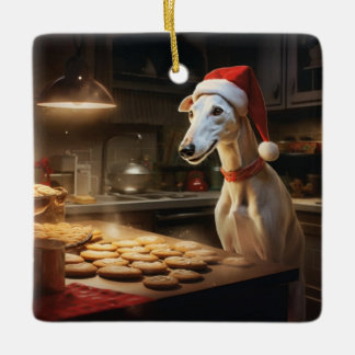 Greyhound jul Cookies Festive Helgdag Julgransprydnad Keramik