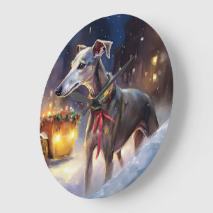 Greyhound jul-festsäsong stor klocka