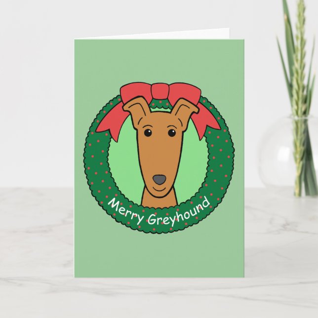 Greyhound jul helgkort (Framsida)