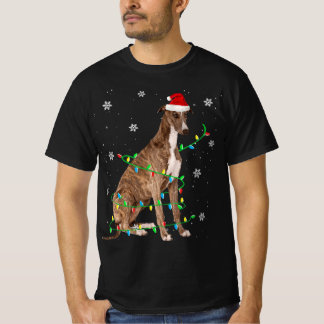 Greyhound jul Light Santa Greyhound Julafton T Shirt