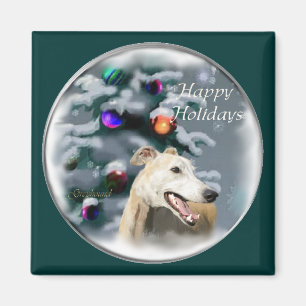 Greyhound-julklappar Magnet