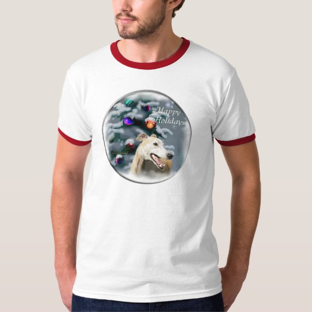 Greyhound-julklappar T-shirt (Framsida)