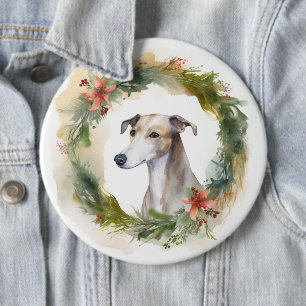 Greyhound Julkrans Festliga Valp Knapp