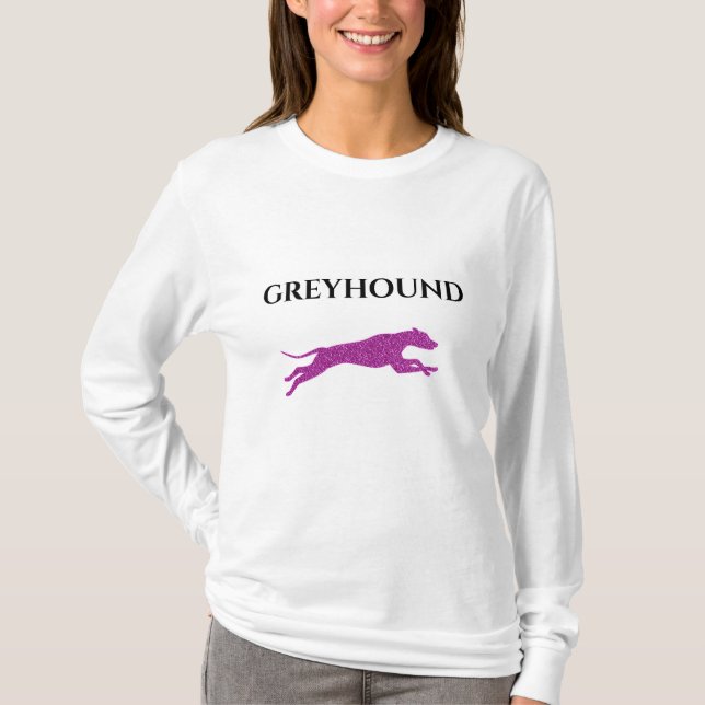 GREYHOUND-kvinnors t-shirt. T Shirt (Framsida)