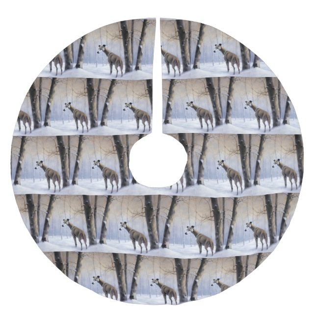 Greyhound Låt det snöa jul Julgransmatta Borstad Polyester (Framsidan)