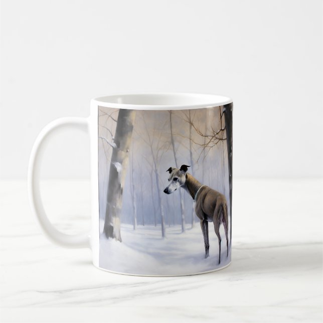 Greyhound Låt det snöa jul Kaffemugg (Vänster)