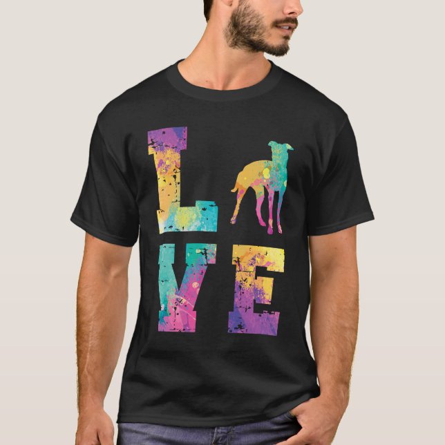 Greyhound Love T Shirt (Framsida)
