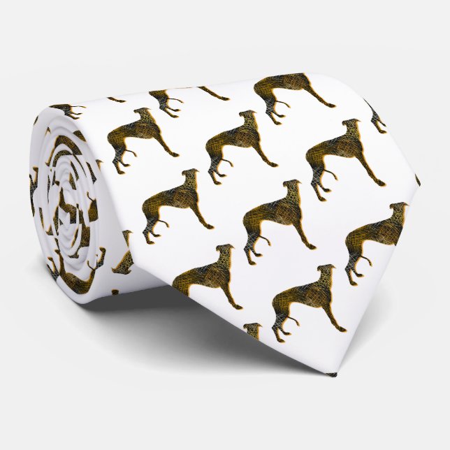 Greyhound Lurcher Hund Silhouette Halloween White Slips (Rullad)