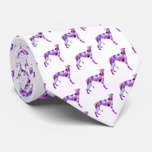 Greyhound Lurcher Hund Silhouette Lila White Nacke Slips