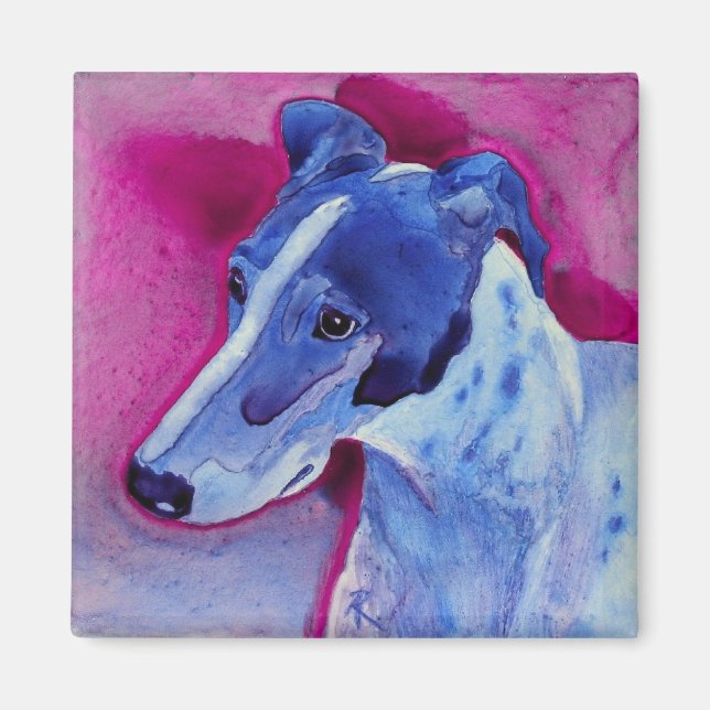 Greyhound Magnet - "Blue Boy" (Framsidan)