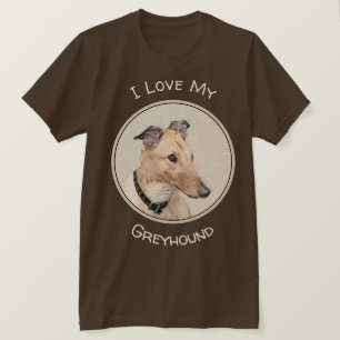 Greyhound-målning - Cute Original Hund Art T Shirt