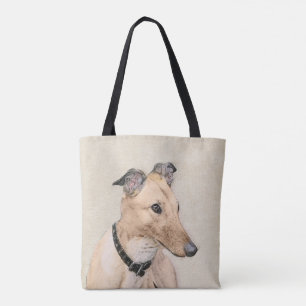 Greyhound-målning - Cute Original Hund Art Tygkasse