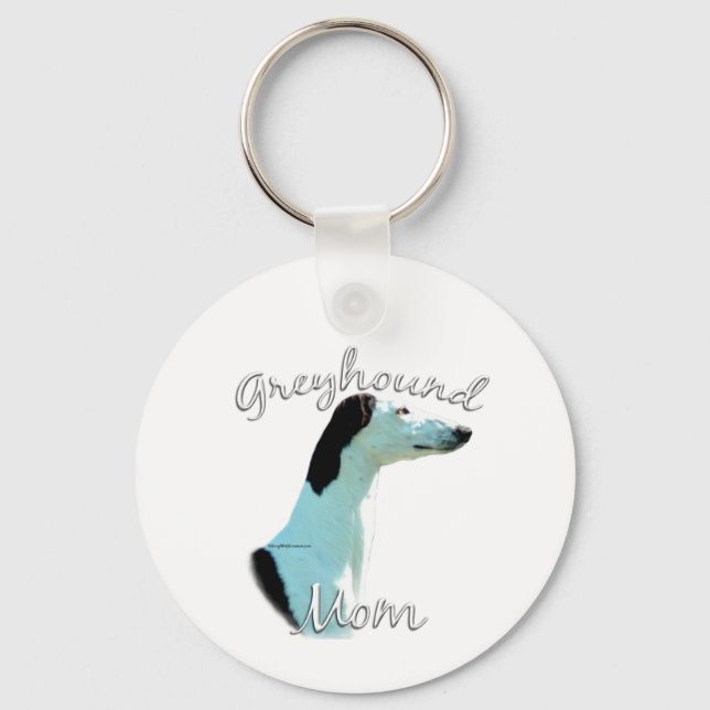 Greyhound Mamma 2 Nyckelring (Framsida)