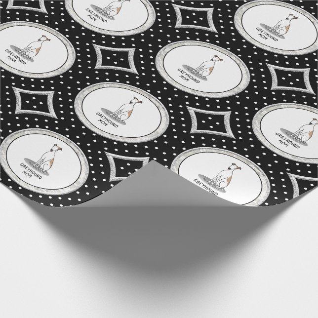 Greyhound Mamma (fawn white) Cute Hund Funny Presentpapper (Hörn)