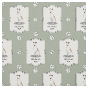 Greyhound Mamma (fawn white) Cute Hund Funny Tyg