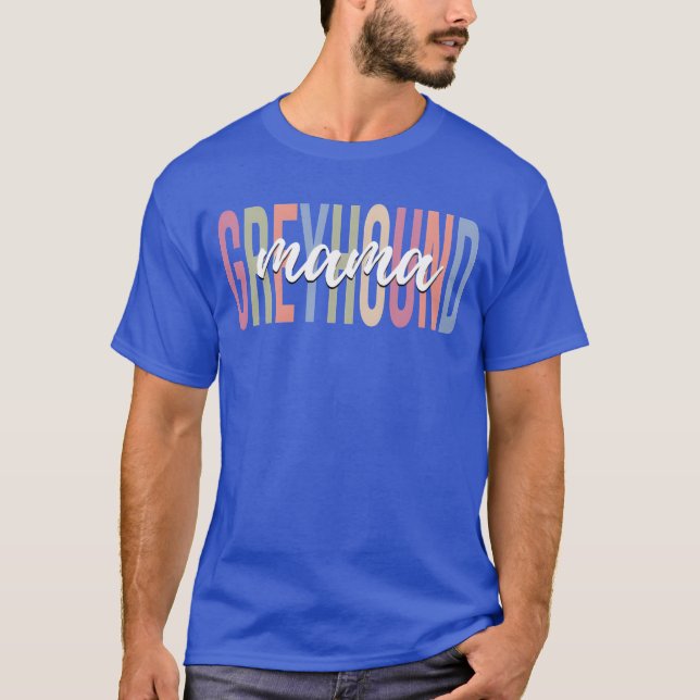 Greyhound Mamma Hund älskare Hund Mamma flickprese T Shirt (Framsida)