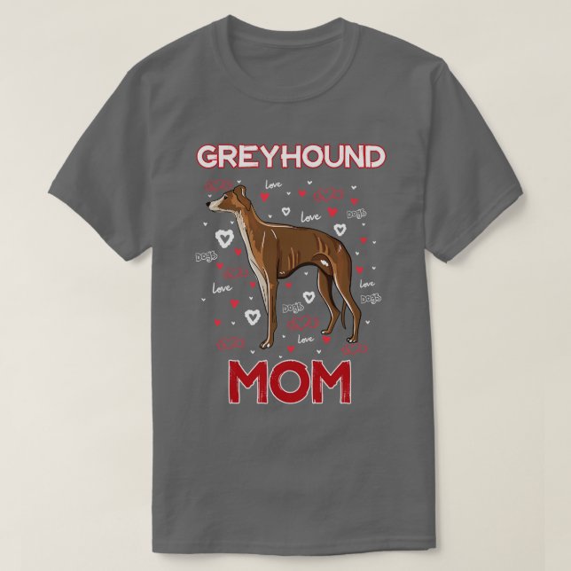 Greyhound Mamma T Shirt (Design framsida)