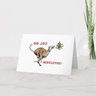 Greyhound & Mistletoe Helgkort