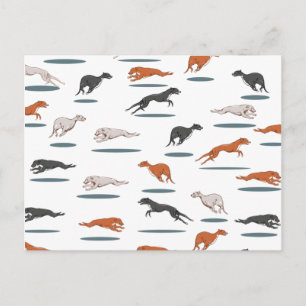 Greyhound Mönster Vykort