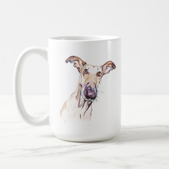 Greyhound Mugg – Kaffemugg för hundmamma (Vänster)