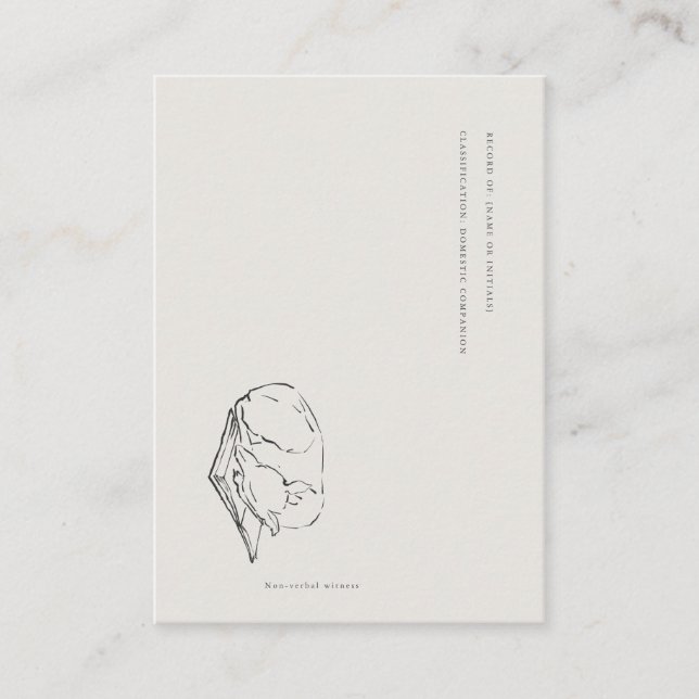 Greyhound- Naturalist Menagerie Archive  Tilläggskort (Framsida)