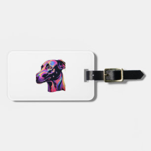 Greyhound Neon Design Bagagebricka