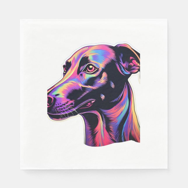 Greyhound Neon Design Pappersservett (Framsidan)