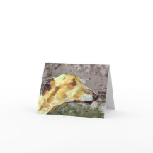 Greyhound note card (a339)