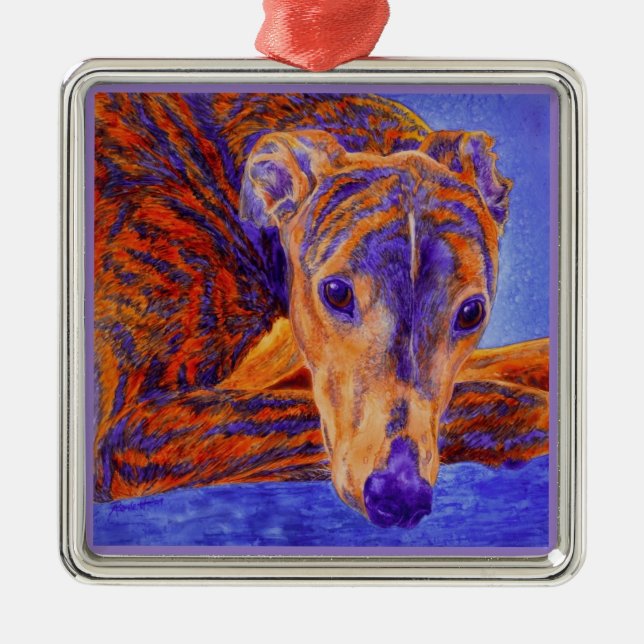 Greyhound Ornament - "Ace" (Framsidan)