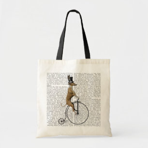 Greyhound på Black Penny Farthing Bike Tygkasse