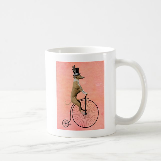Greyhound på Black Penny Farthing Kaffemugg (Höger)