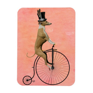 Greyhound på Black Penny Farthing Magnet