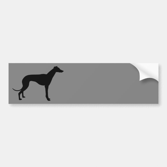 Greyhound på grå bildekal (Framsidan)