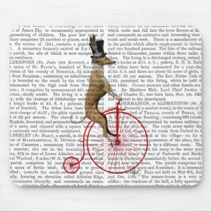 Greyhound på Red Penny Farthing Bike Musmatta