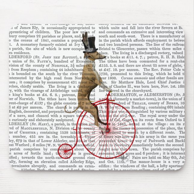 Greyhound på Red Penny Farthing Bike Musmatta (Framsidan)