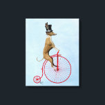 Greyhound på Red Penny Farthing Canvastryck<br><div class="desc">Transport och resor</div>