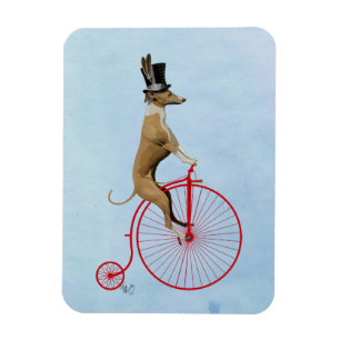 Greyhound på Red Penny Farthing Magnet