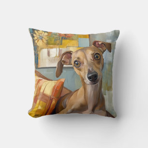 Greyhound på soffa kudde